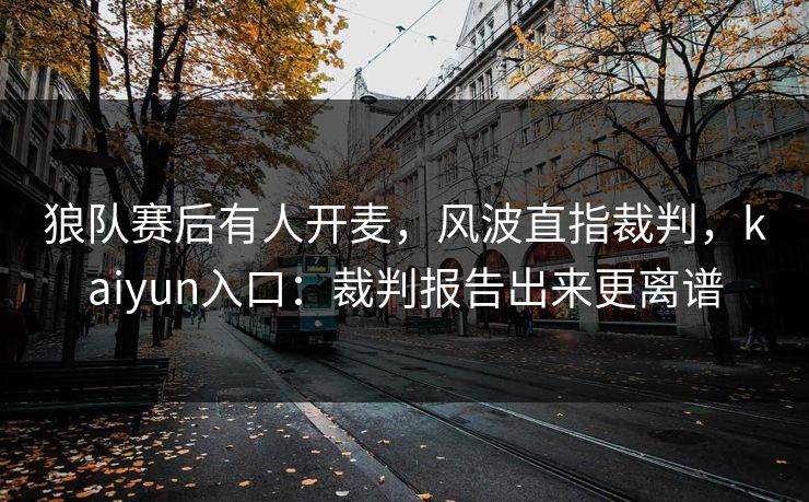 狼队赛后有人开麦，风波直指裁判，kaiyun入口：裁判报告出来更离谱